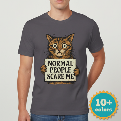 Normal People Scare Me T-Shirt_badge