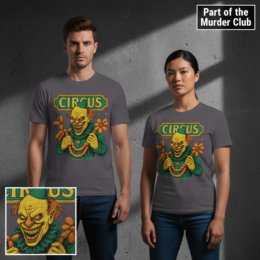 Creepy Circus Clown T-Shirt_stoic