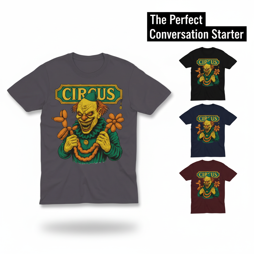 Creepy Circus Clown T-Shirt_color_hero