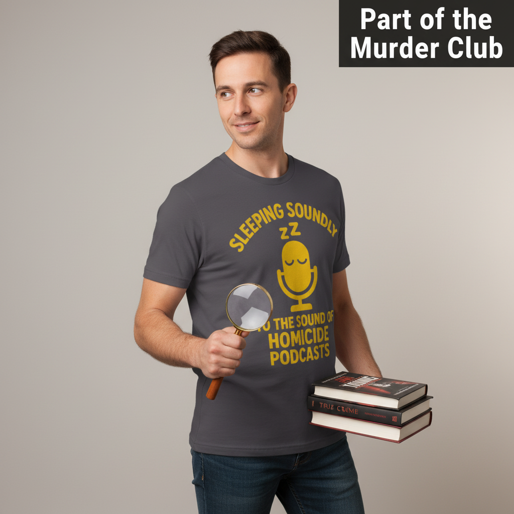Sleeping Soundly Homicide Podcasts T-Shirt_prop_inteact
