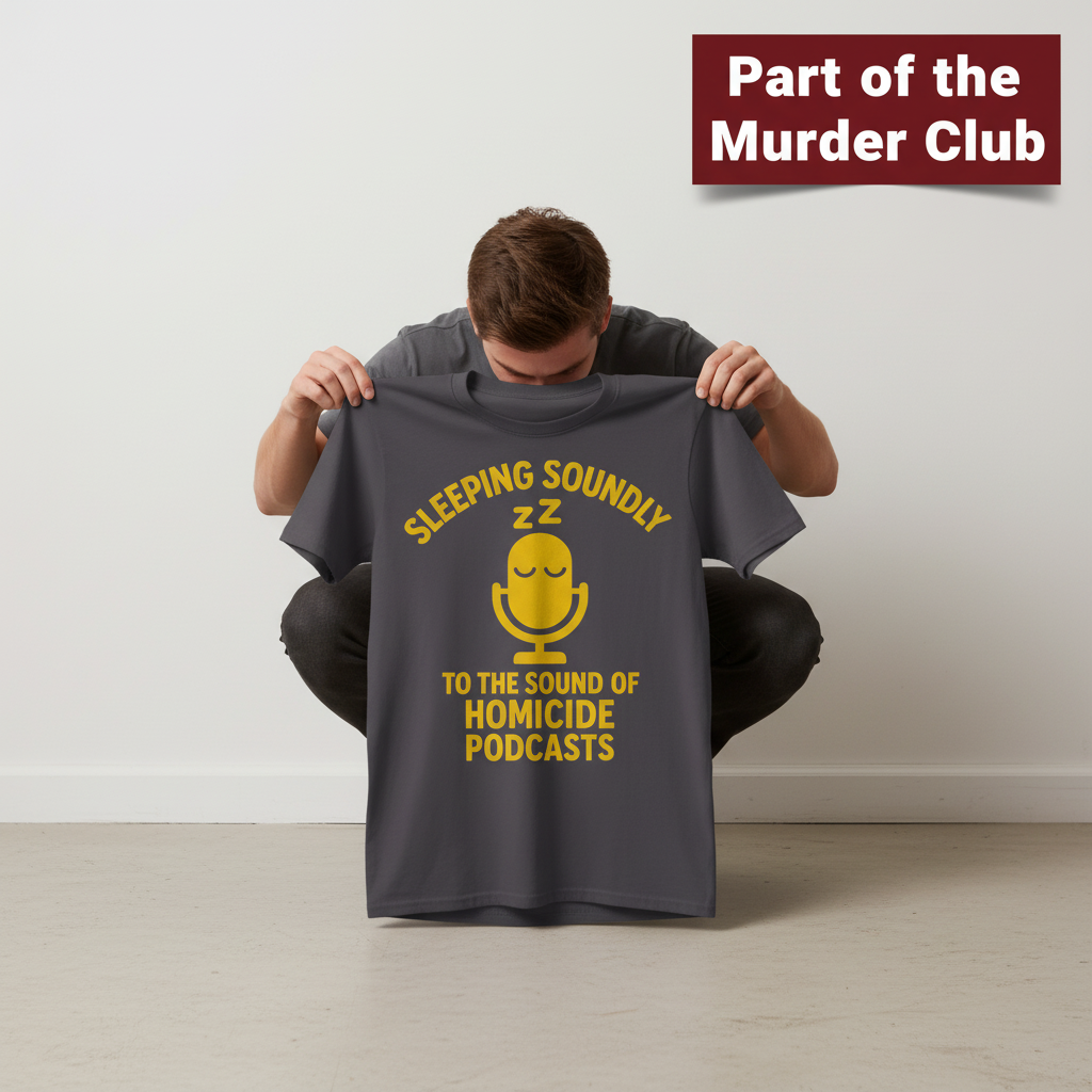 Sleeping Soundly Homicide Podcasts T-Shirt_dangle