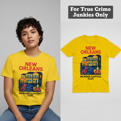 New Orleans Murder Capital 2025 T-Shirt_model_flat
