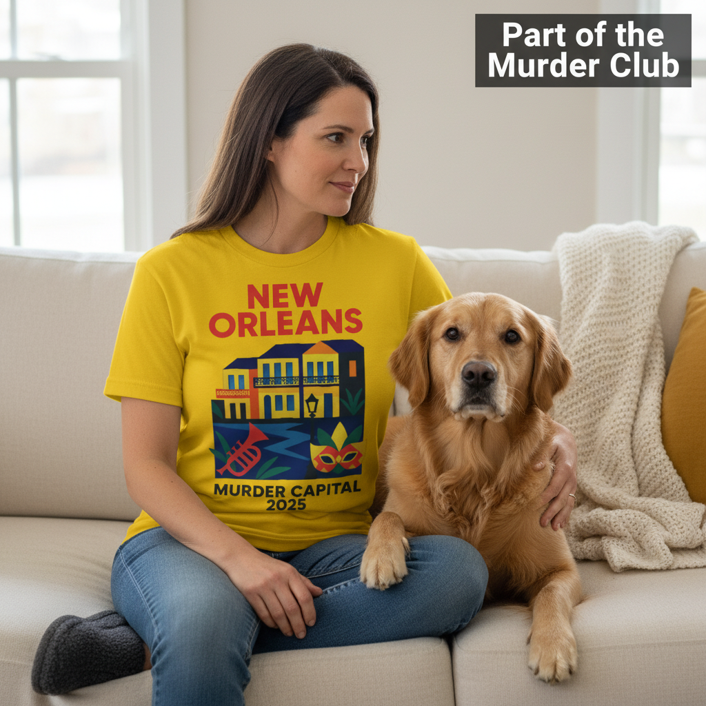 New Orleans Murder Capital 2025 T-Shirt_pet_companion