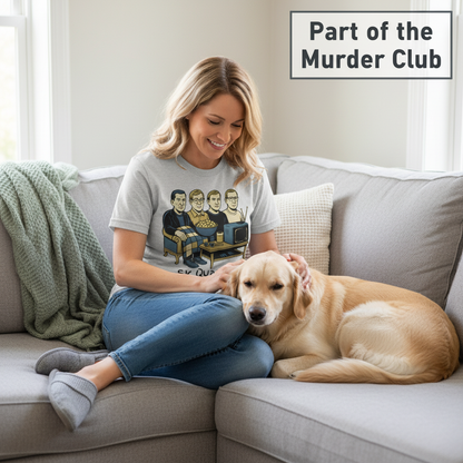 True Crime Couch Club T-Shirt_pet_companion