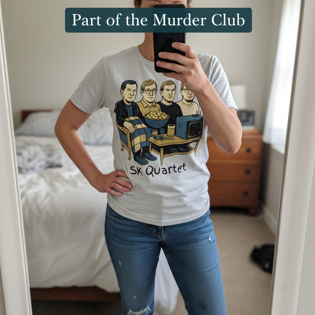 True Crime Couch Club T-Shirt_mirror_selfie