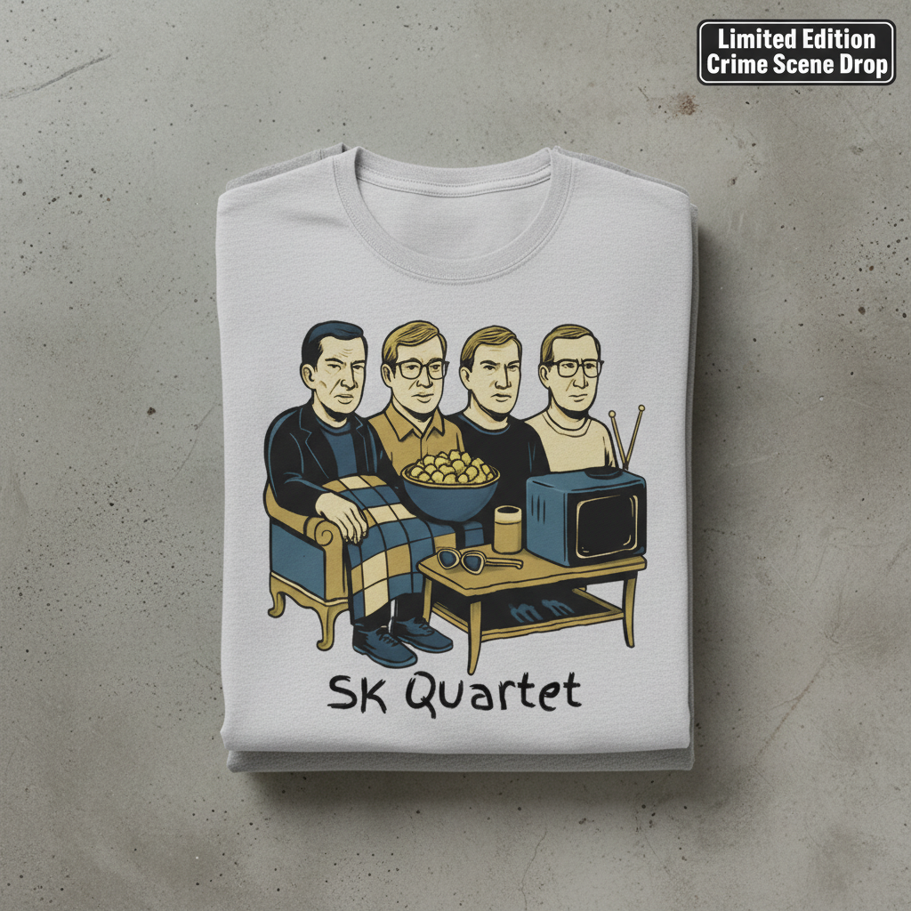 True Crime Couch Club T-Shirt_stacked_flatlay