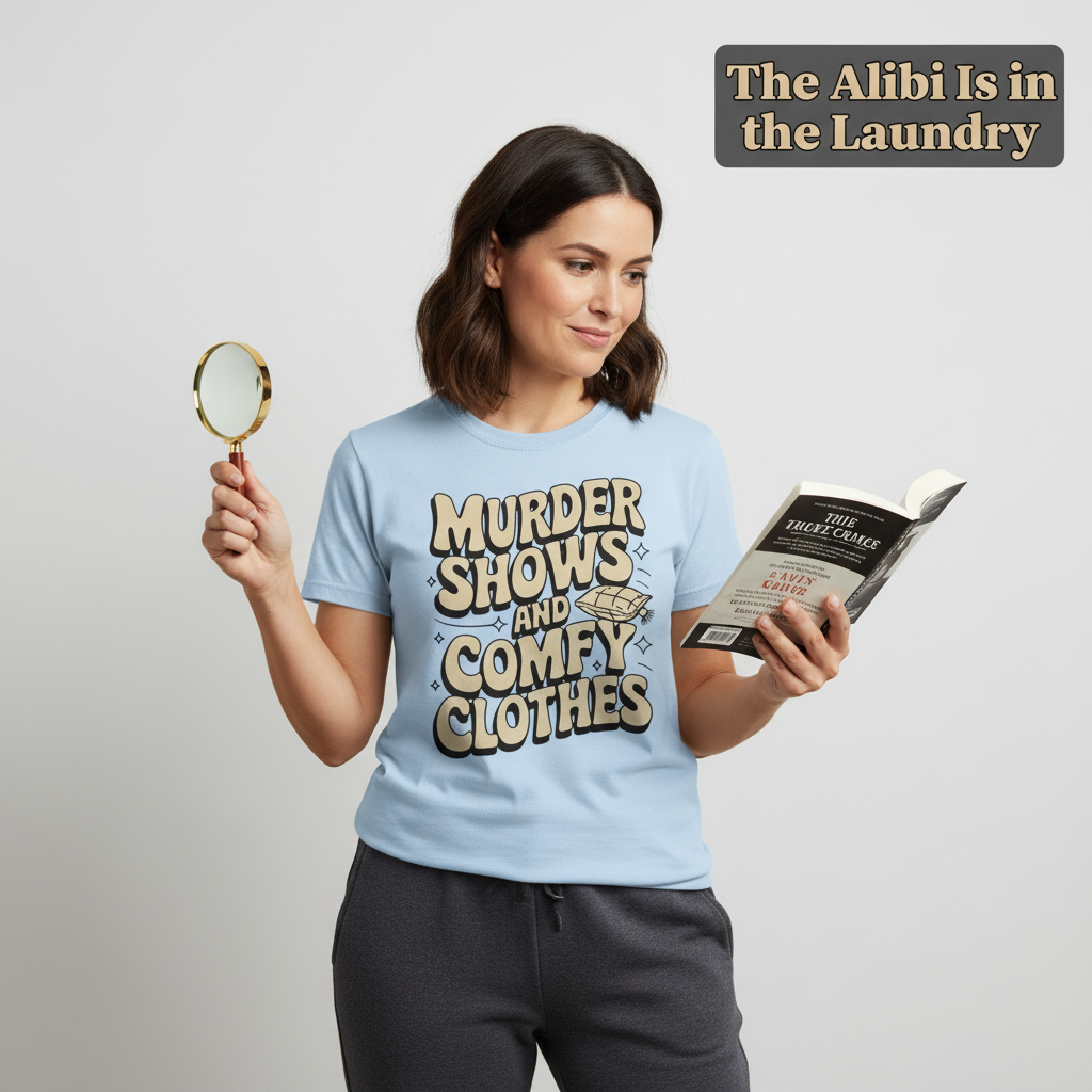 Murder Shows and Comfy Clothes T-Shirt_prop_inteact