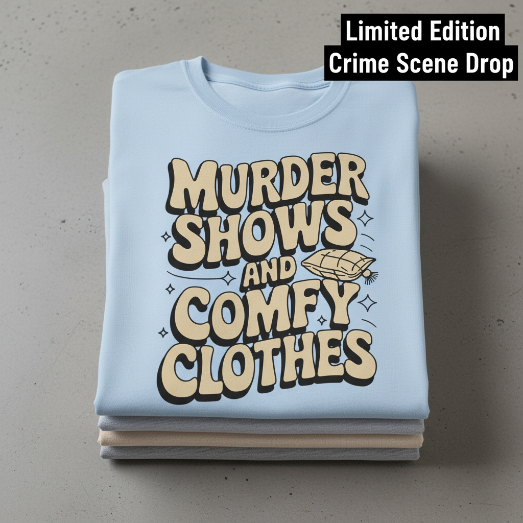 Murder Shows and Comfy Clothes T-Shirt_stacked_flatlay