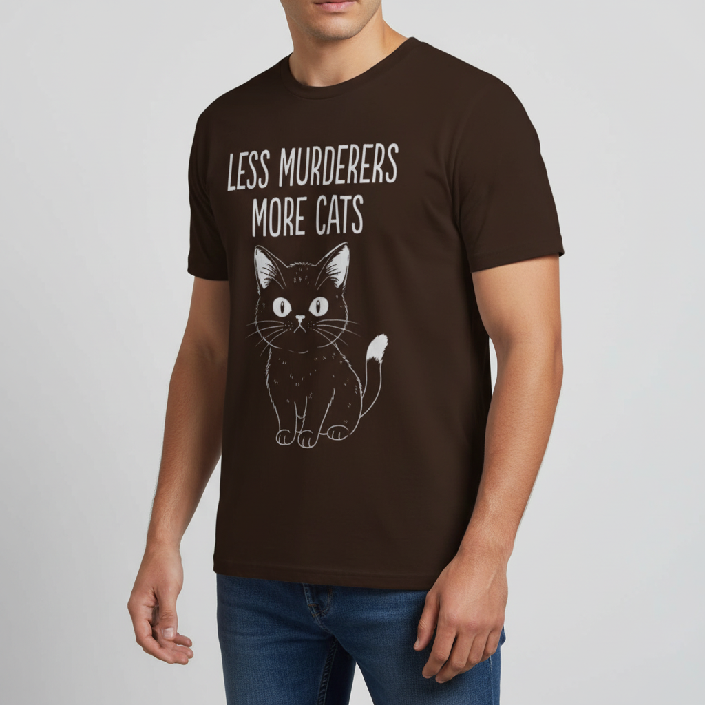 Less Murderers More Cats T-Shirt_benefit