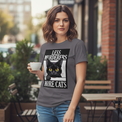Less Murderers More Cats T-Shirt_lifestyle