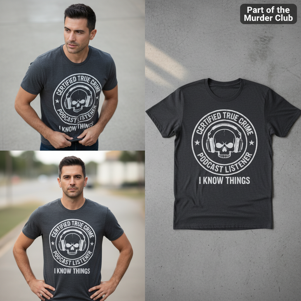Certified True Crime Listener T-Shirt_3_panel