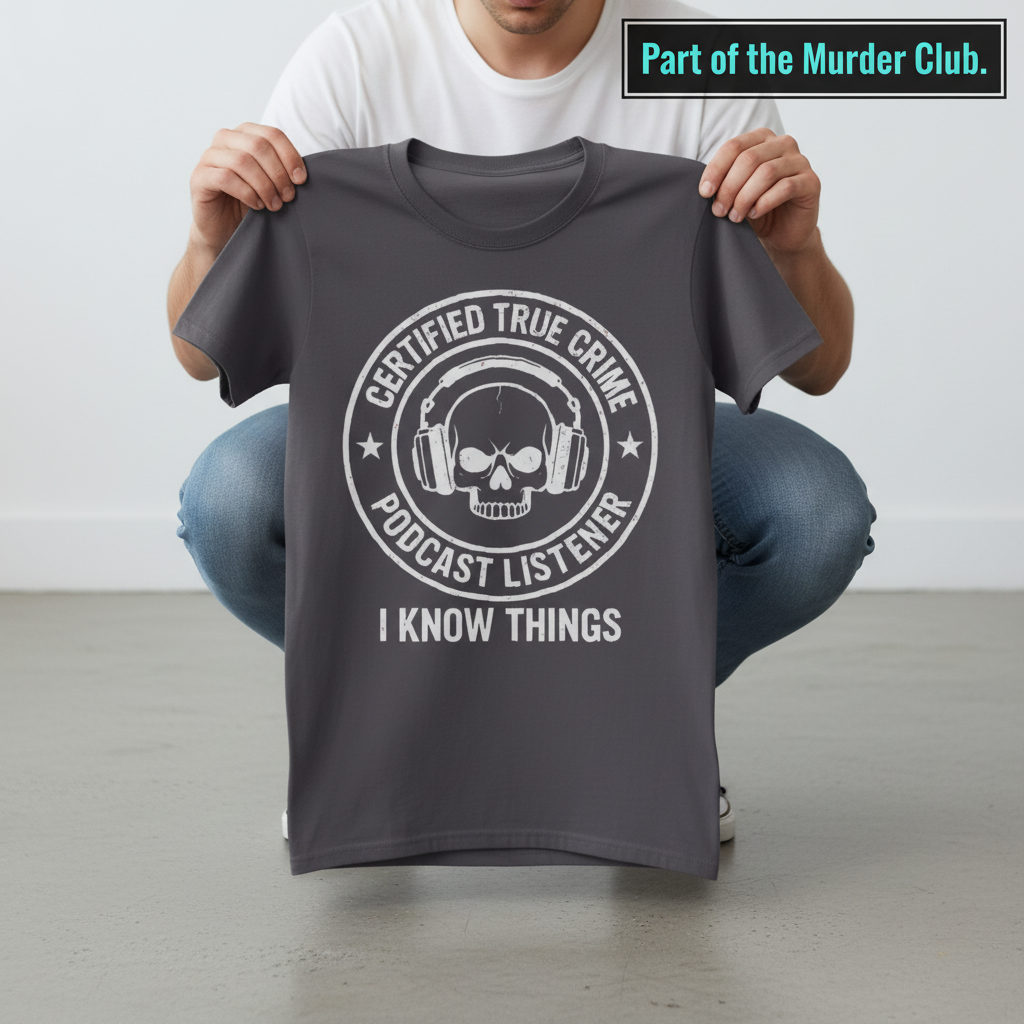 Certified True Crime Listener T-Shirt_dangle