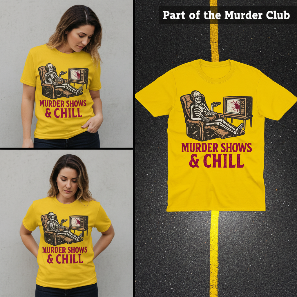 Murder Shows & Chill T-Shirt_3_panel