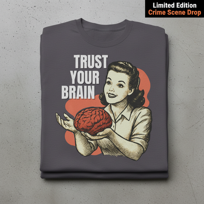 Brains for Dinner T-Shirt_stacked_flatlay