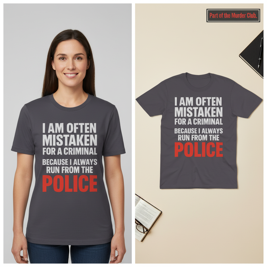 Run from the Police T-Shirt_model_flat