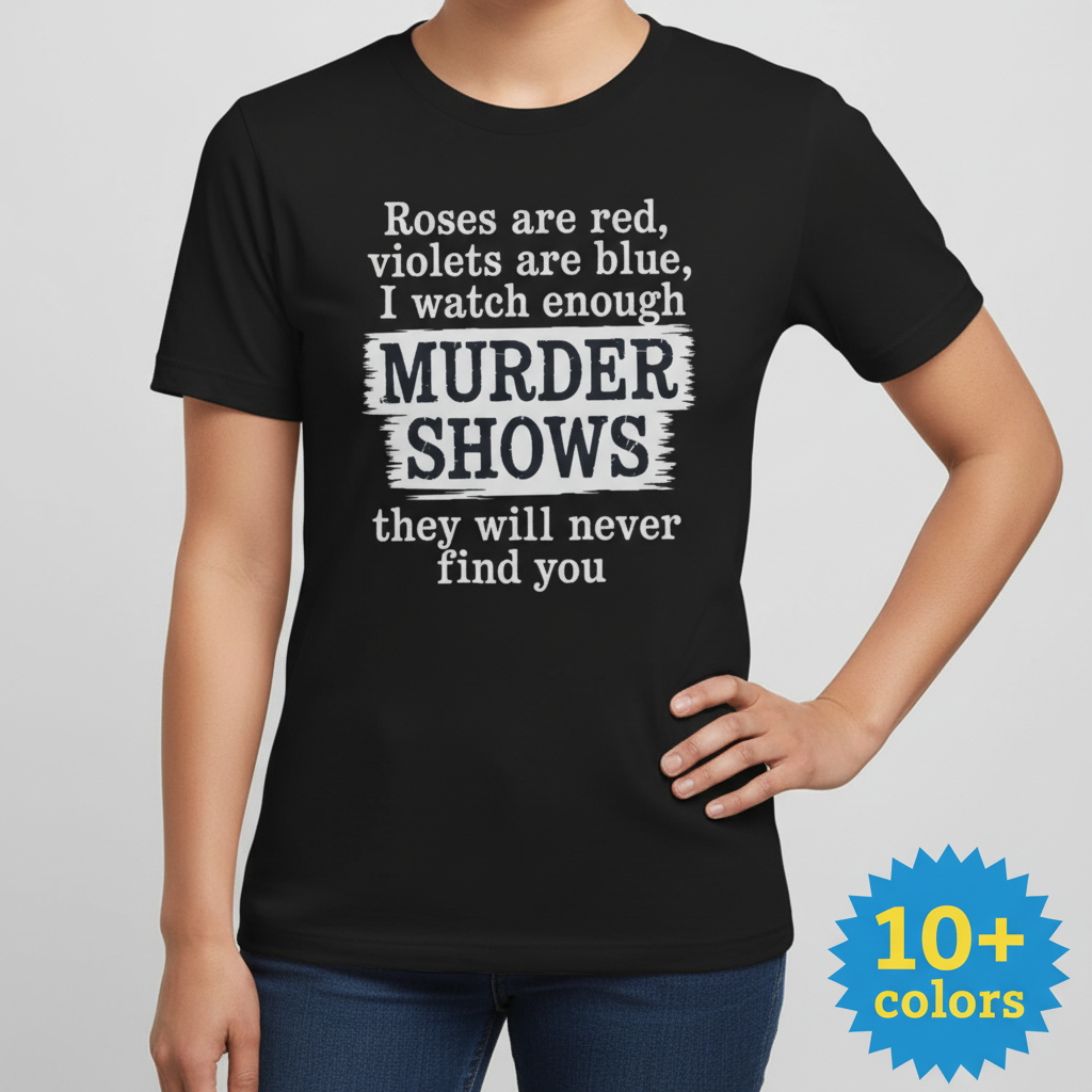 Murder Shows Poetry T-Shirt_badge