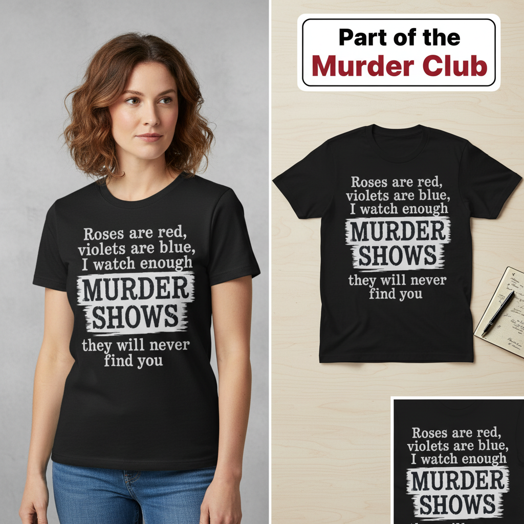 Murder Shows Poetry T-Shirt_model_flat