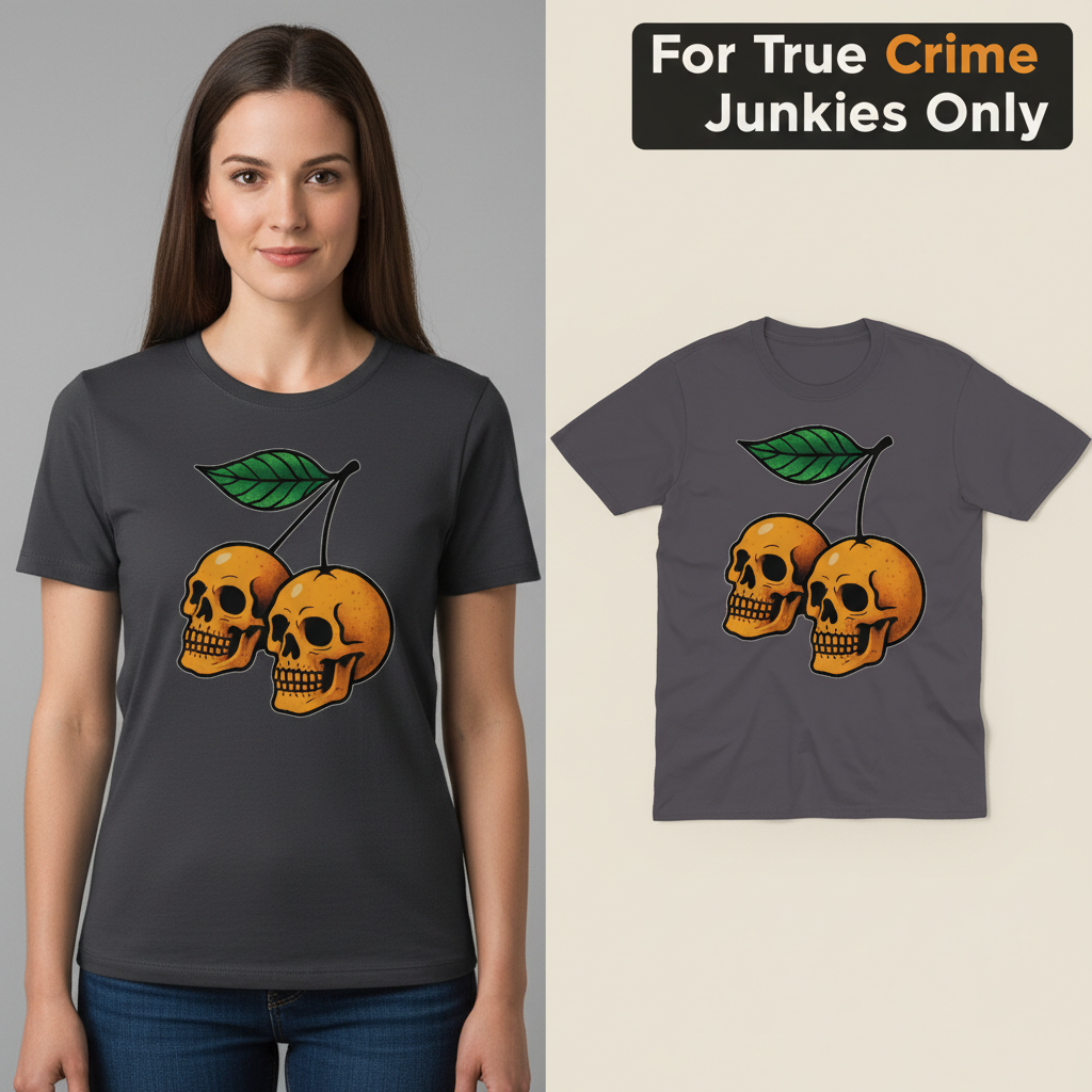 Deadly Sweet Cherries T-Shirt_model_flat