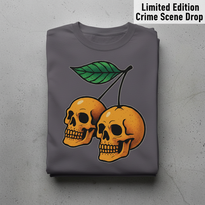 Deadly Sweet Cherries T-Shirt_stacked_flatlay