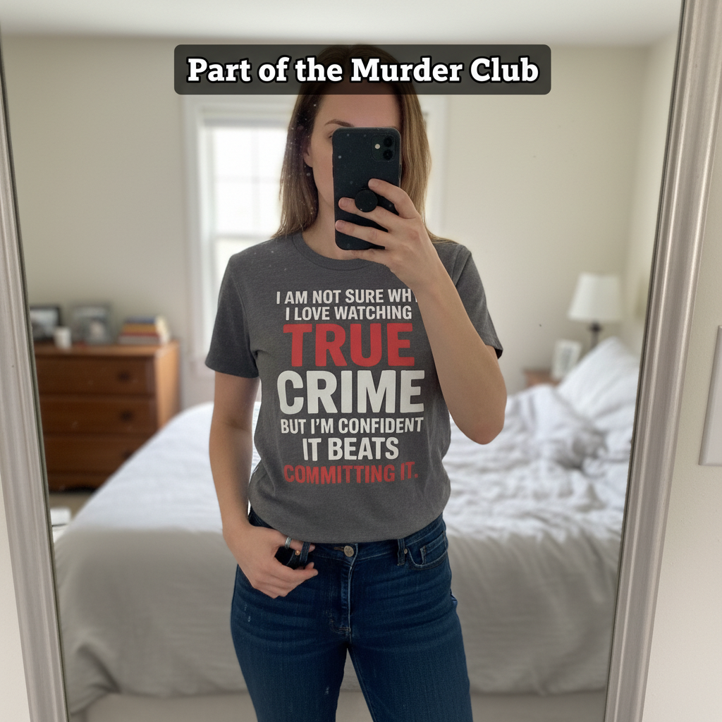 True Crime Obsession T-Shirt_mirror_selfie