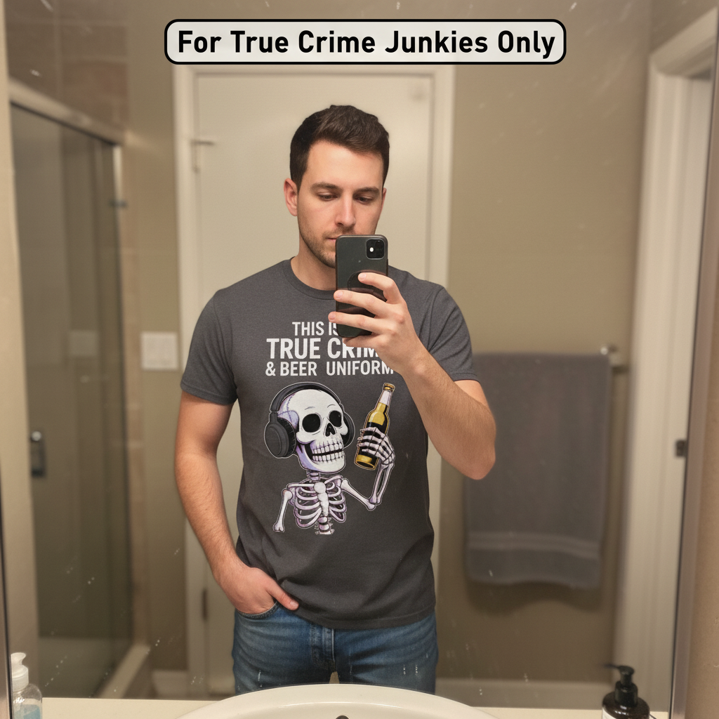 True Crime & Beer Uniform T-Shirt_mirror_selfie