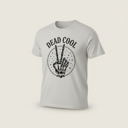 Dead Cool Skeleton Peace T-Shirt_space