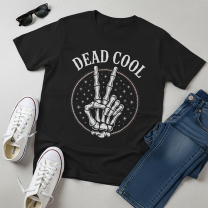 Dead Cool Skeleton Peace T-Shirt_pairing