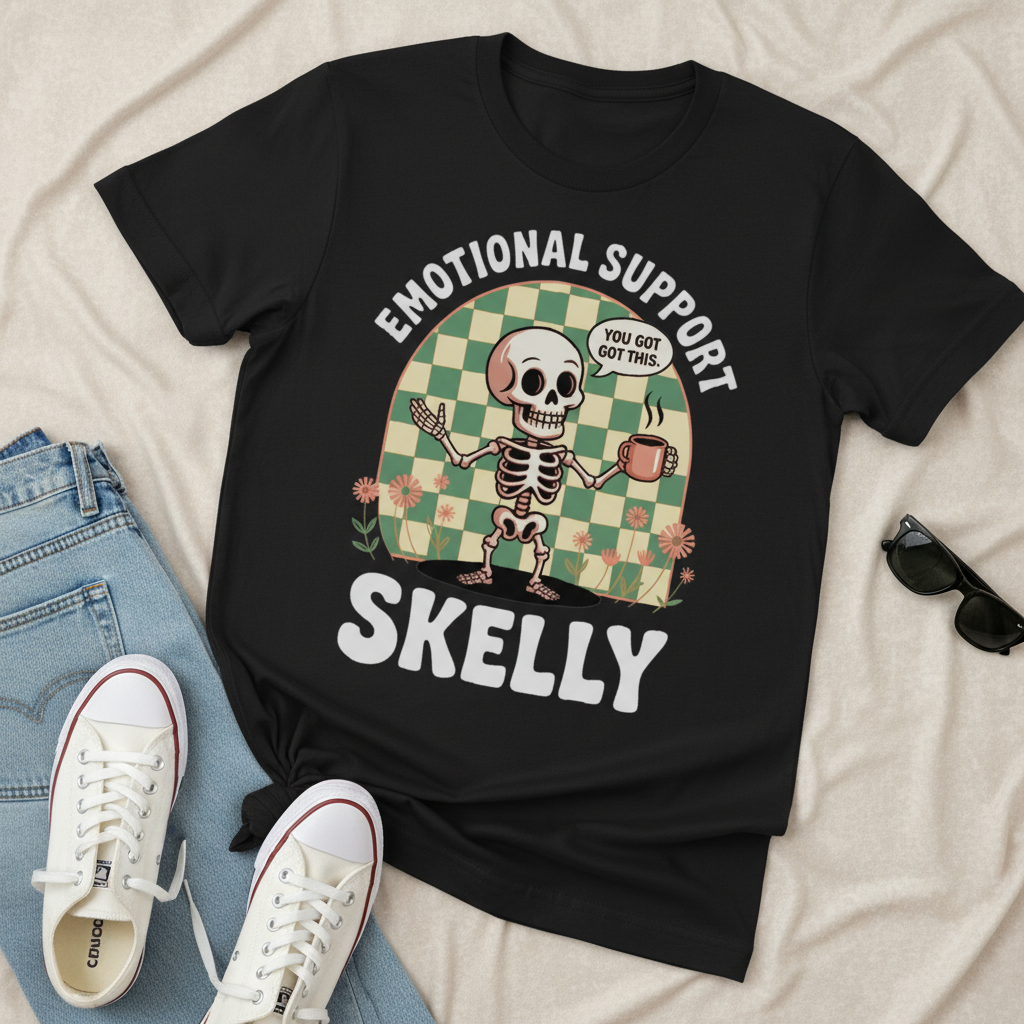 Emotional Support Skelly T-Shirt_pairing