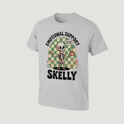 Emotional Support Skelly T-Shirt_space