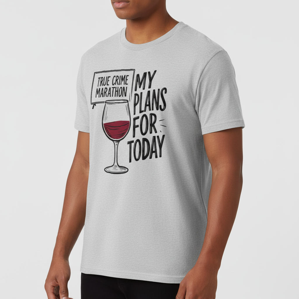True Crime & Wine Plans T-Shirt_benefit