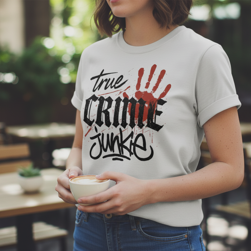 True Crime Junkie T-Shirt_lifestyle