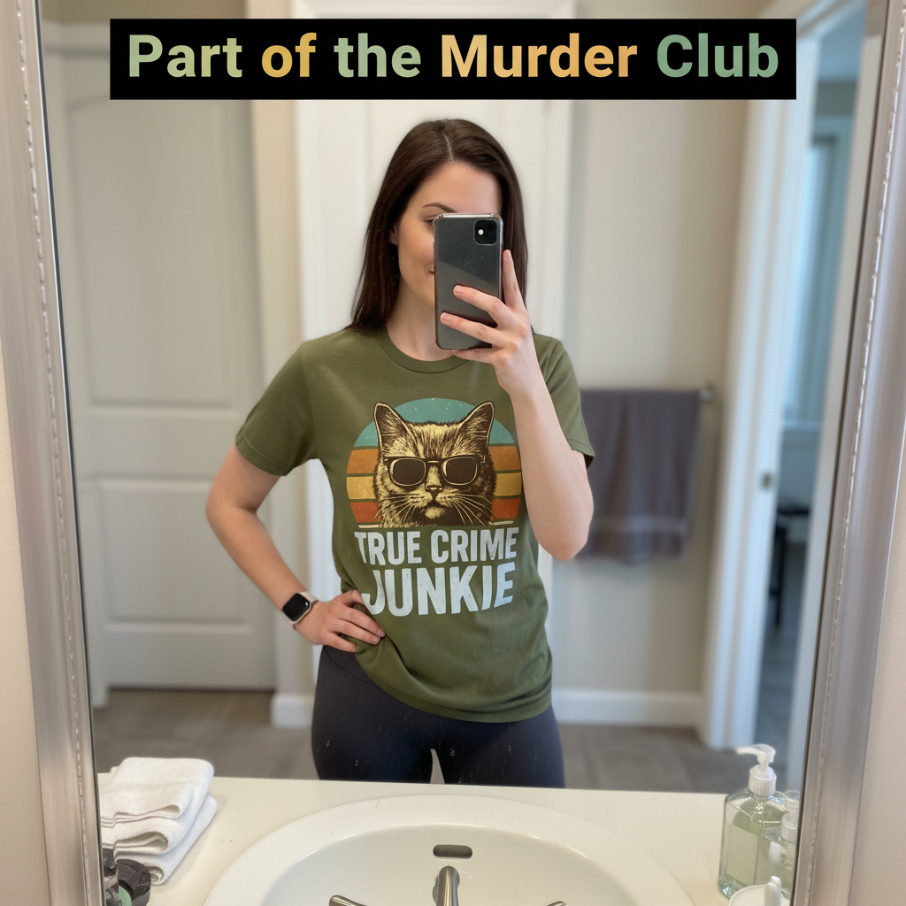 True Crime Junkie T-Shirt_mirror_selfie