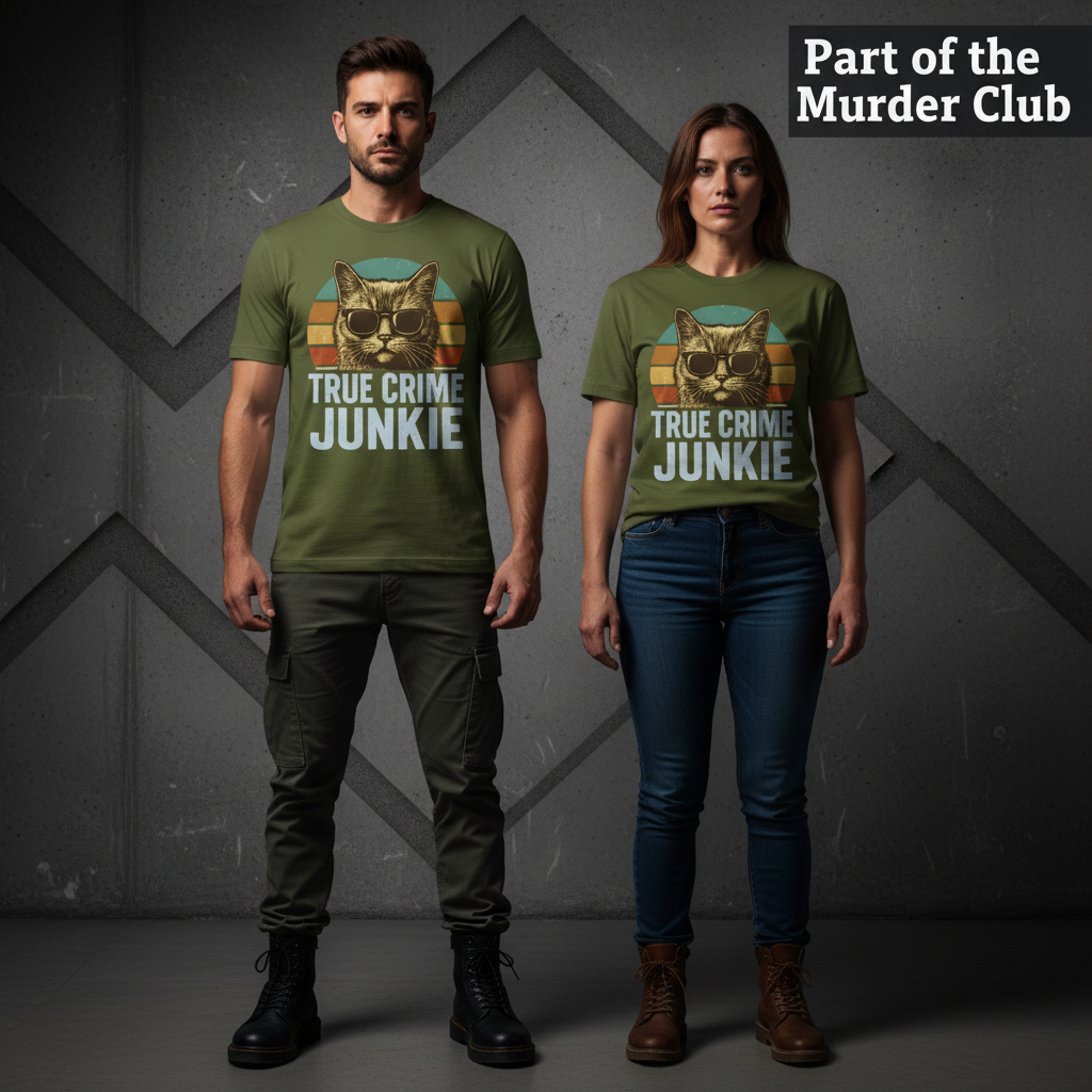 True Crime Junkie T-Shirt_stoic