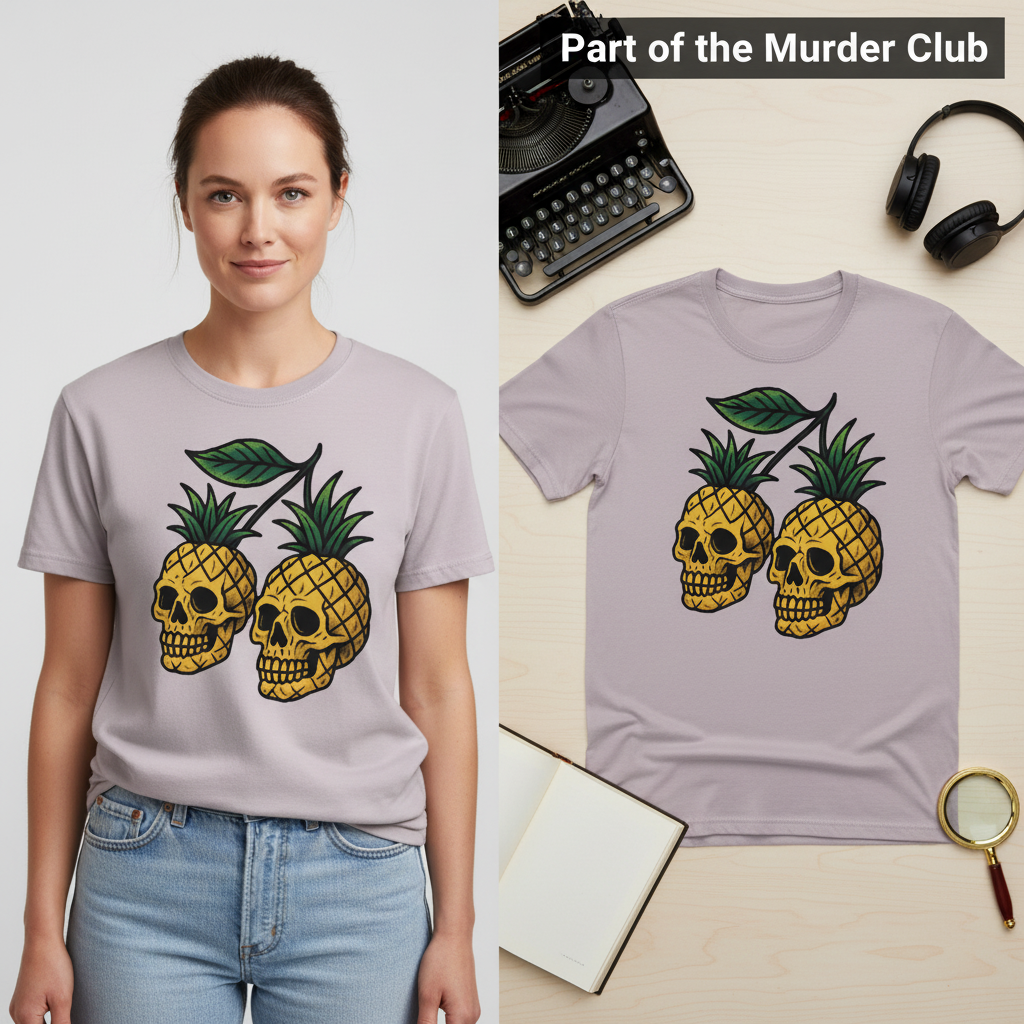 Pineapple Skulls T-Shirt_model_flat