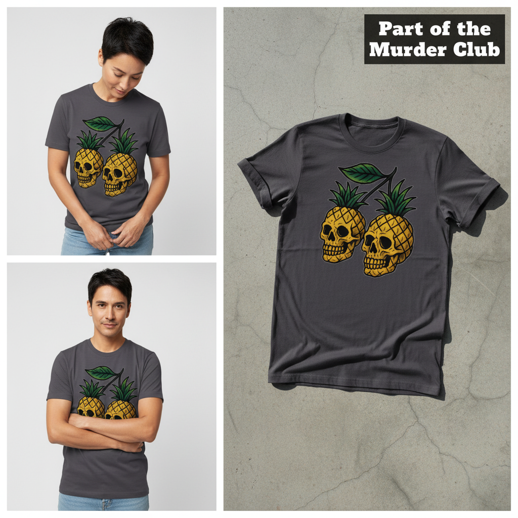Pineapple Skulls T-Shirt_3_panel