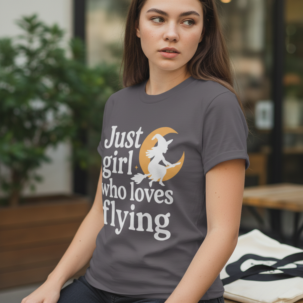 A Girl Who Loves Flying T-Shirt_lifestyle