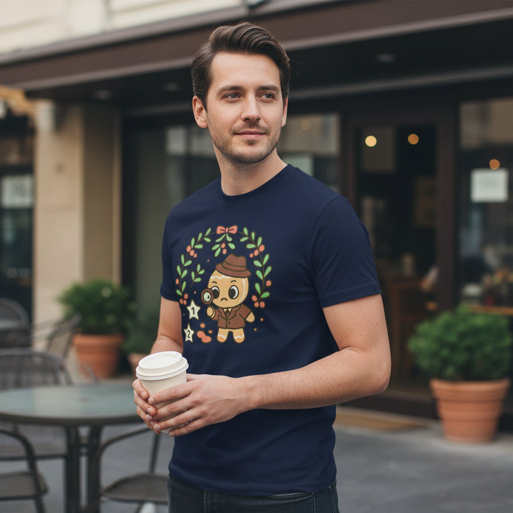 Gingerbread Detective T-Shirt_lifestyle