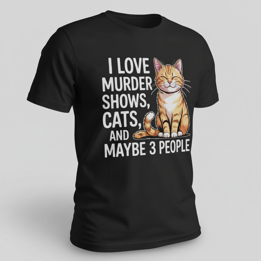 Murder Shows & Cats T-Shirt_space