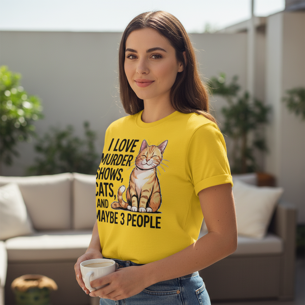 Murder Shows & Cats T-Shirt_lifestyle