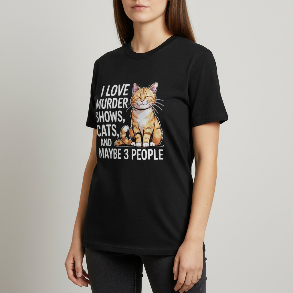 Murder Shows & Cats T-Shirt_benefit