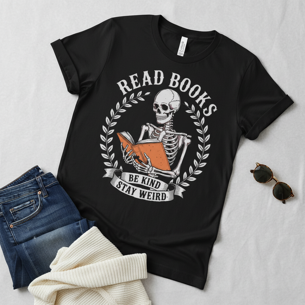 Read Books Stay Weird T-Shirt_pairing