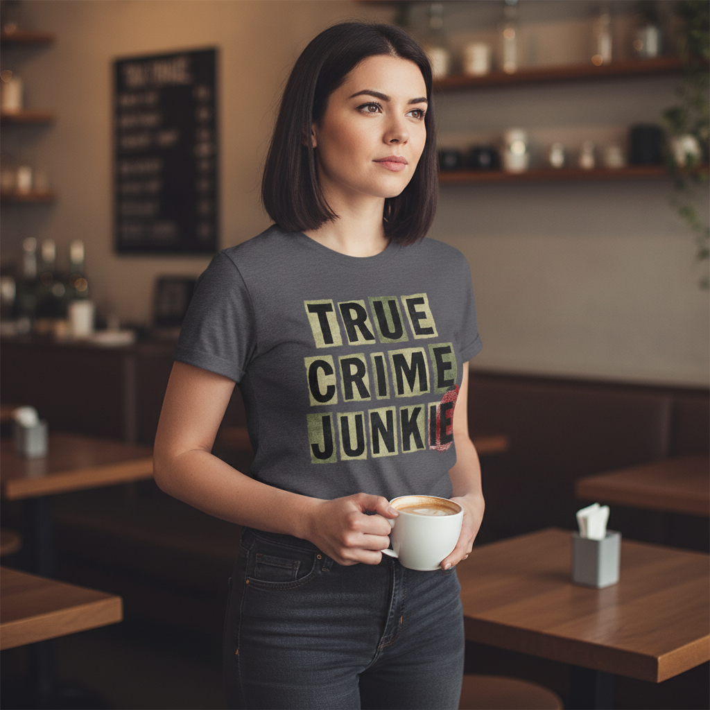 True Crime Junkie T-Shirt_lifestyle