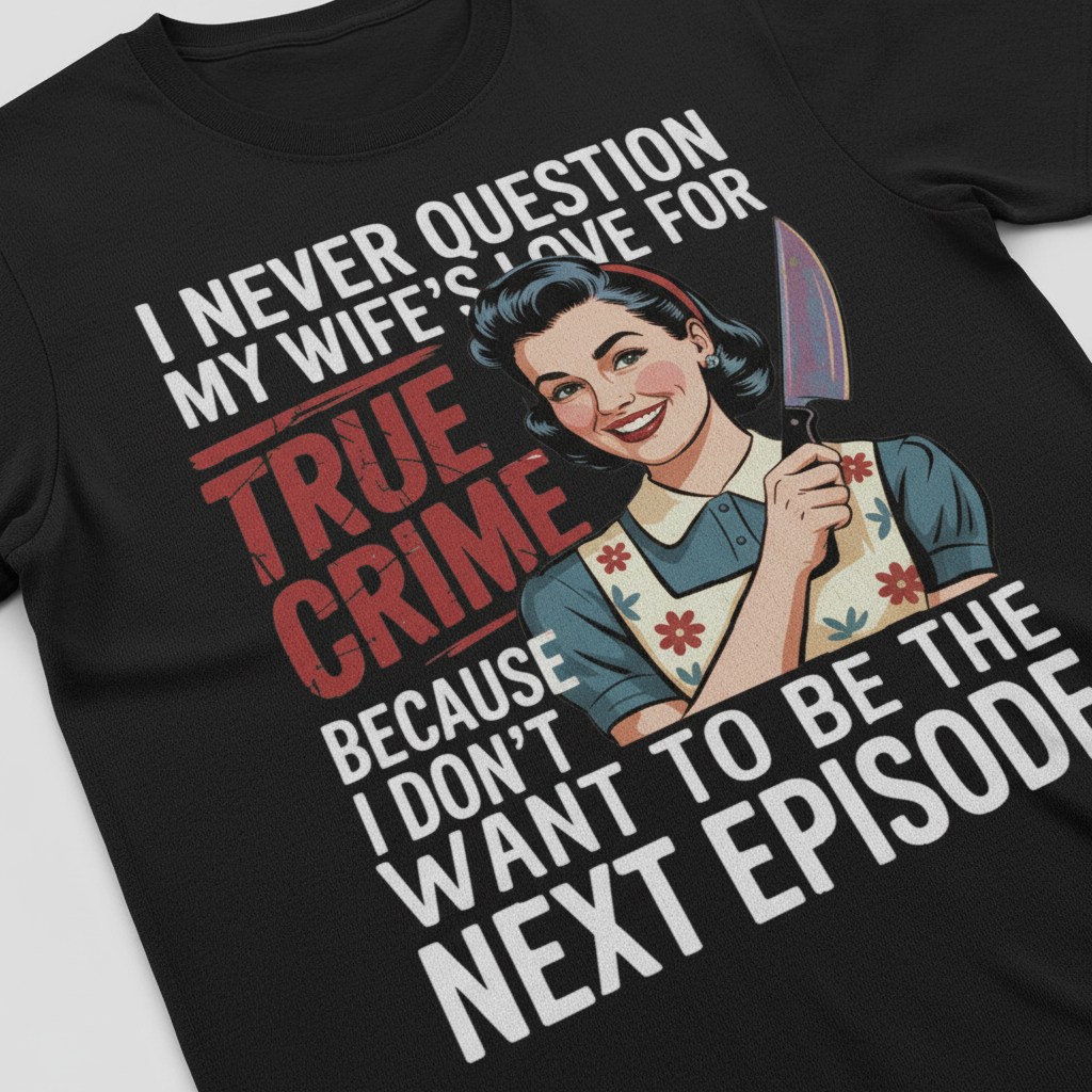 True Crime Wife T-Shirt_closeup