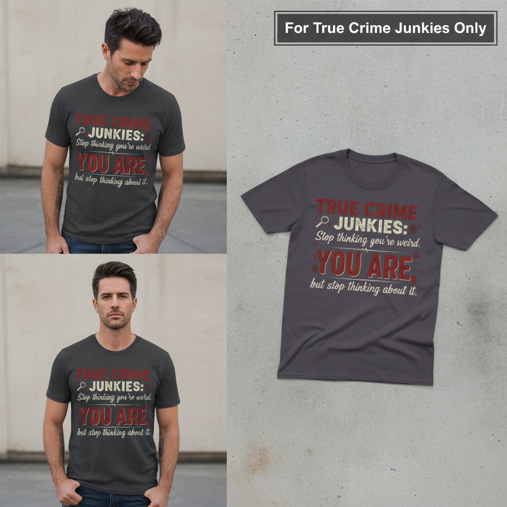 True Crime Junkie Confession T-Shirt_3_panel