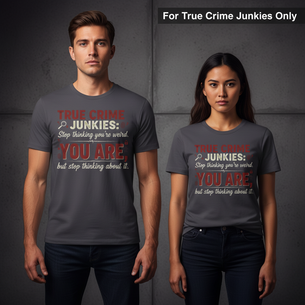 True Crime Junkie Confession T-Shirt_stoic
