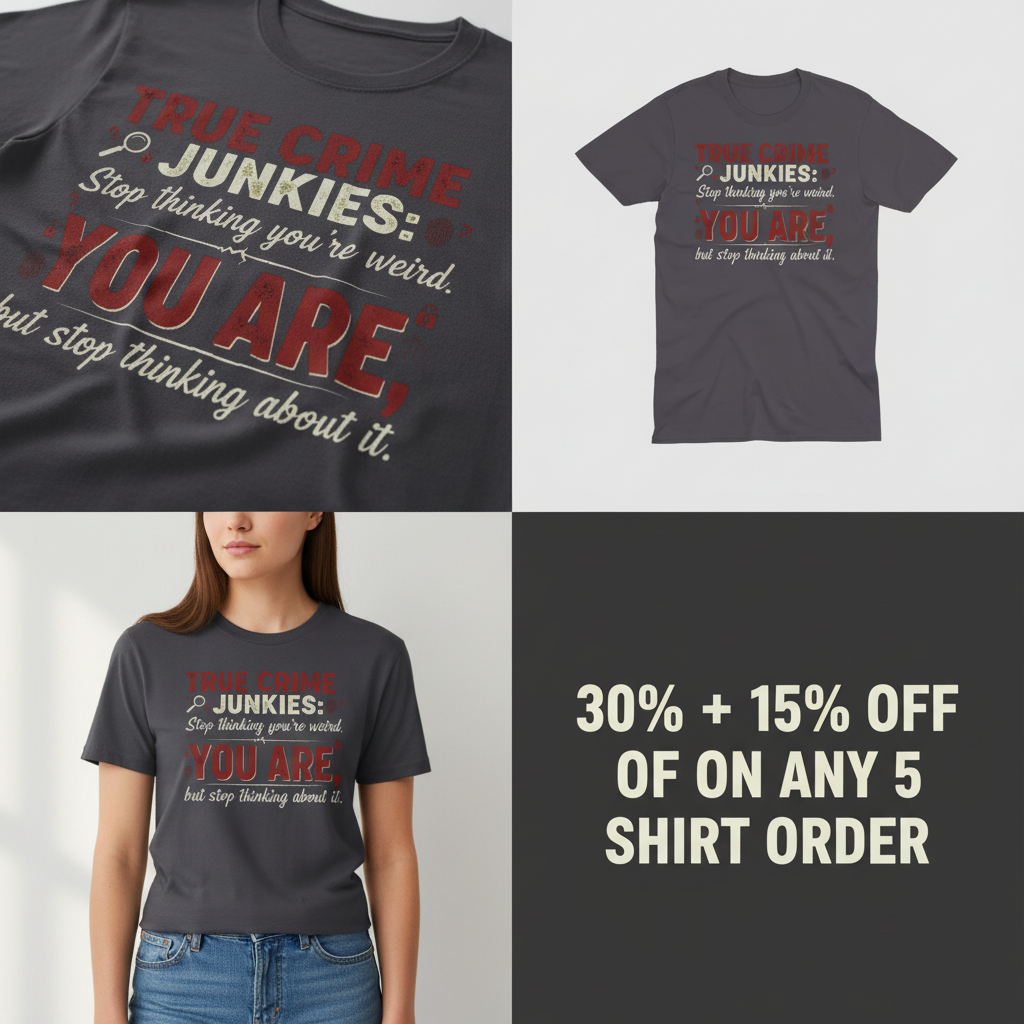 True Crime Junkie Confession T-Shirt_4_panel