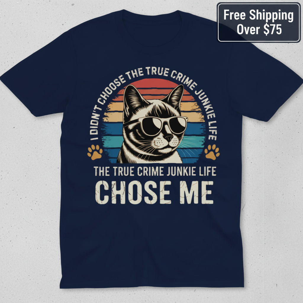 True Crime Cat Vibes T-Shirt_clean