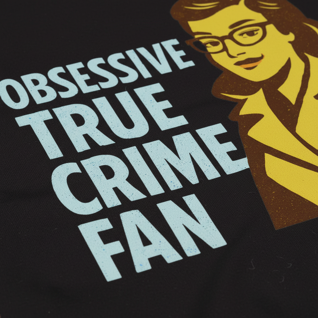 Obsessive True Crime Fan T-Shirt_closeup