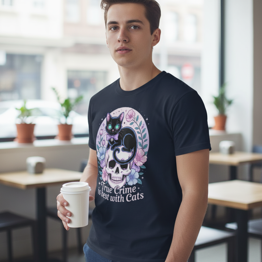 True Crime & Cats T-Shirt_lifestyle