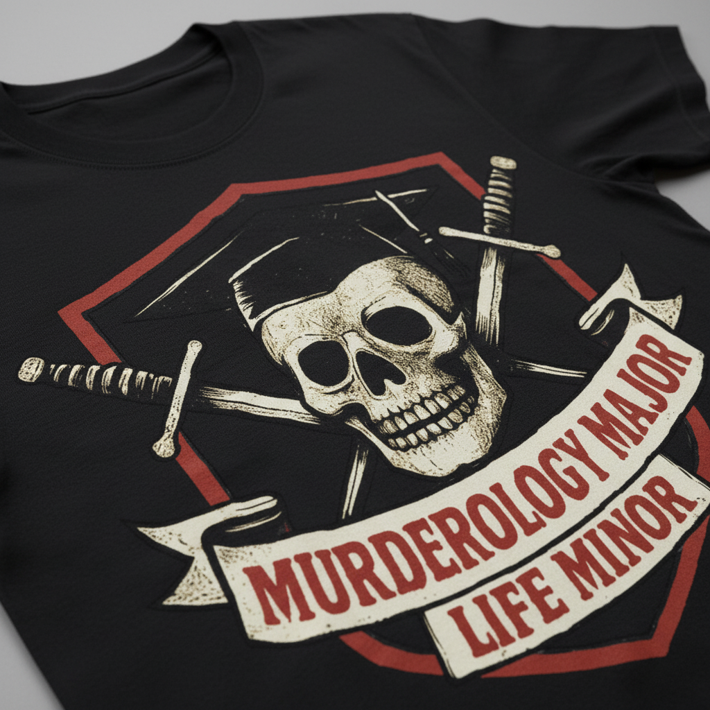 Murderology Major Life Minor T-Shirt_closeup